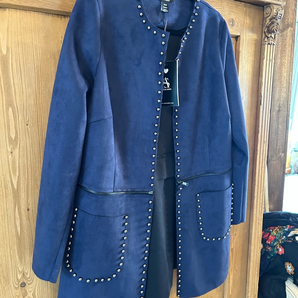 Gorgeous two in one jacket Navy blue size medium Alison Sheri